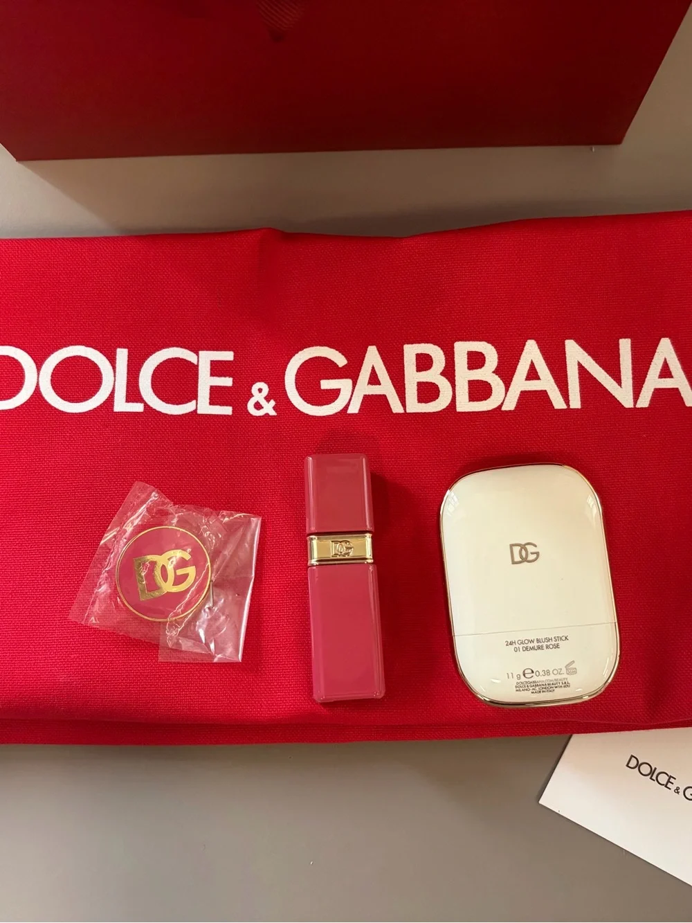 Dolce & Gabbana Rose Makeup Bundle—Dewy lip bite and 24hr Glow Blush Stick